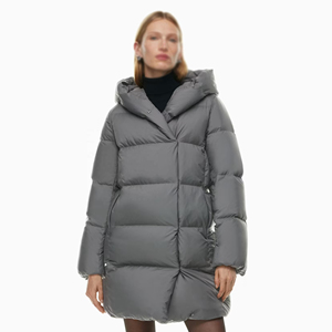 Manteau long en duvet pour homme, style classique international, doux, respirant, léger, à capuche, décontracté, confortable, streetwear - Product Image 1