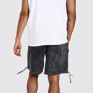 Shorts en jean pour hommes urbains, streetwear tendance, style décontracté d'été, haute qualité, respirant, anti-UV, personnalisable - Product Image 2