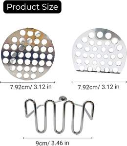 ที่บดมันฝรั่งสแตนเลสแบบหนา ทนทาน ด้ามจับตามหลักสรีรศาสตร์ ป้องกันสนิม อุปกรณ์ครัวสำหรับบดละเอียด - Product Image 3