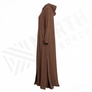 Venta al por mayor de Abayas Abiertas de Chifón Sencillas para Mujeres Musulmanas, Ropa Islámica de Alta Calidad, Estilo Moderno y a la Moda, en Lote - Product Image 3