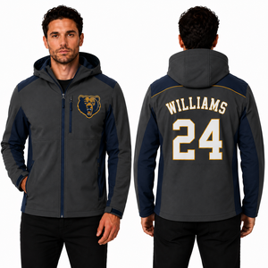 Chaqueta con Capucha Personalizada para Equipos, con Bordado Frontal, Nombre y Número del Jugador en la Espalda, Ropa Exterior Cortavientos de Softshell, OEM para Clubes y Equipos - Product Image 1