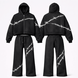 Ensemble de survêtements pour hommes en gros, logo personnalisé, tenue de jogging, vêtements de sport, tenue d'entraînement, fournisseur d'usine, export - Product Image 3