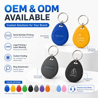 Harga Bagus 1K 13.56Mhz Rfid IC LF Proximity Keychains Tahan Air ABS RFID Key Fobs untuk Keamanan Gedung RFID Smart Keychain