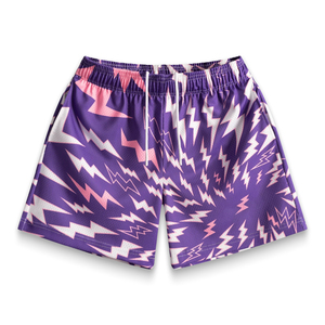 Shorts pour jeunes hommes personnalisés, de haute qualité, 100% polyester, sublimation, impression intégrale, respirant, séchage rapide, écologique, motif éclair - Product Image 3
