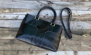 Sac fourre-tout en cuir véritable fait main de haute qualité avec fermeture éclair et dessus ouvert, design élégant marron - Product Image 5