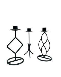 Portavelas de metal negro con forma de serpiente, decoración artística para frascos de velas de mármol, decoración de mesa - Product Image 2