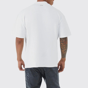T-shirt pour homme en coton 100% tricoté à col rond imprimé, coupe classique, manches courtes, écologique, respirant, séchage rapide, couleur personnalisée - Product Image 3