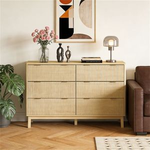 Cómoda de Dormitorio Natural con Almacenamiento para Sala de Estar, para Organización - Product Image 4