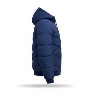 Veste d'hiver matelassée à capuche pour homme, légère, chaude, zippée, décontractée, pour l'extérieur, isolée - Product Image 3