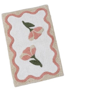 Tapis de bain modernes écologiques faits à la main, jacquard brodé, lavables, pour la maison et l'hôtel, tuftés, élégants, décoration de salle de bain - Product Image 1