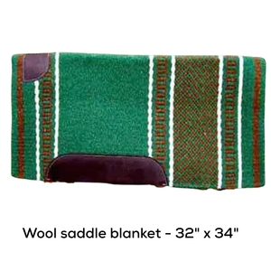 Manta de Silla de Montar Western de Lana 32x34 con Absorción de Impactos y Diseño Navajo Turquesa Antideslizante, Envío Rápido desde EE. UU. con Envío Gratuito - Product Image 6