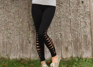 Leggings de yoga et de sport pour femmes, taille haute, coupe ajustée, en coton/bambou, respirants, sans coutures, motif léopard, avec poches, pour la gym et la course, longueur au-dessus du genou - Product Image 3