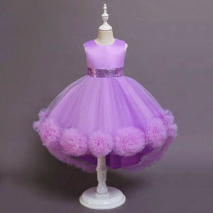 Vestido de Fiesta Elegante para Niñas al por Mayor con Falda de Tul Abullonada y Cinturón de Lentejuelas, Vestidos Formales de Princesa para Cumpleaños y Bodas - Product Image 4