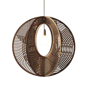 Luminaire suspendu en spirale en bois design élégant, abat-jour décoratif pour salon, hôtel, éclairage - Product Image 5