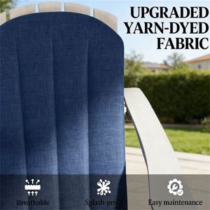 Set di 4 cuscini per sedie da esterno blu navy, solo per sedie da giardino - Product Image 3