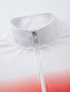 Veste d'entraînement unisexe respirante en polyester avec fermeture éclair intégrale, logo et dégradé de couleurs, 340g - Product Image 2