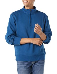Sweat-shirt polaire à col zippé personnalisé pour homme, en coton, pull décontracté d'hiver, veste unie, vente en gros de vêtements de sport - Product Image 1
