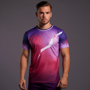 T-shirt de sport personnalisé pour homme en maille 3D sublimée 100 % polyester, anti-plis, respirant, séchage rapide, écologique, pour la course à pied - Product Image 6