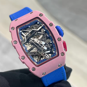 Reloj mecánico automático impermeable para hombre, caja de fibra de carbono Candy de 48 mm, correa de tela de lona, reloj de lujo, reloj automático para hombre - Product Image 3