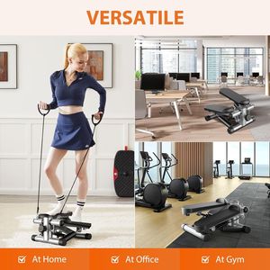 เครื่องออกกำลังกายแบบพกพา มินิสเต็ปเปอร์ ปรับระดับได้ พร้อมสายรัดออกกำลังกายสำหรับฟิตเนส - Product Image 4