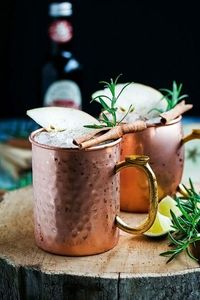 Copper mule serving mug set for canyon sunset drink themes hammered finish metal <b>cups</b> durable <b>reusable</b> kitchen mugs - Product Image 3