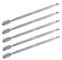 Pousse-cuticules double tête réutilisable en acier inoxydable de qualité professionnelle Morje pour manucure