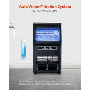 Macchina Commerciale per Cubetti di Ghiaccio LED Digitale, Capacità 70 libbre/24H, 36 Cubetti di Ghiaccio in 15 Minuti, Contenitore da 12 libbre - Product Image 4