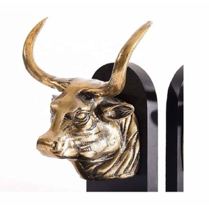 Nuevos sujetalibros decorativos de metal con diseño de toros, resistentes y antideslizantes, para el hogar, la oficina y la biblioteca. - Product Image 3