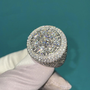 Anillo de campeón personalizado de plata de ley 925, anillo de compromiso, boda o aniversario para hombre, estilo hip hop, chapado en rodio. - Product Image 1