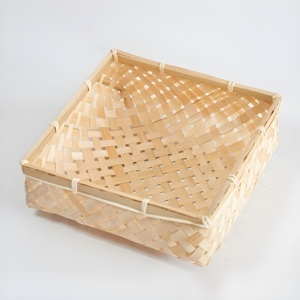 Cesta de frutas de bambú natural, cestas de almacenamiento tejidas a mano, mejor precio, organizadores sostenibles para el hogar - Product Image 3