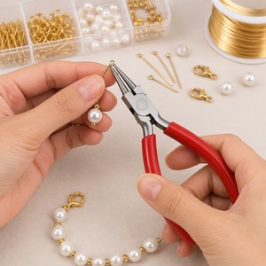<b>Rosary</b> Pliers with Round Nose 130mm Precision Jewelry Making Tool ZetomedPro - Product Image 3