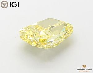 Diamant de laboratoire cultivé CVD de couleur jaune vif fantaisie, clarté VS2, avec certificat IGI, taille Radiant de 1,50 CARAT pour bague de luxe - Product Image 4