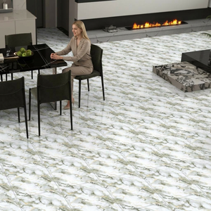 Carreaux de sol en porcelaine émaillée mate Diano Griss 600x600mm, aspect marbre, design portugais, carreaux céramiques sans fin 60x60cm - Product Image 3