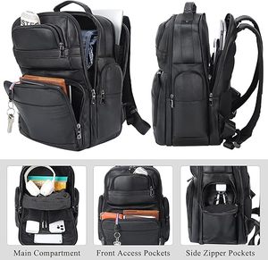 Genuine Leather Backpack Bag Pack for Men Women Vintage Travel School Laptop <b>Rucksack</b> Custom Logo OEM Wholesale Supplier - Product Image 6