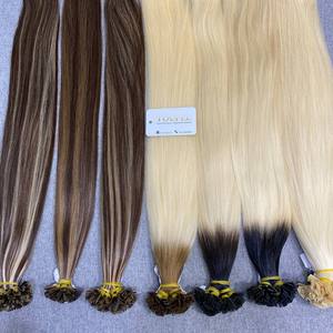 Vietnamese Flat Tip Hair Extensions | #613 Blonde, Piano, Mix Colors | Baby & Virgin Human Hair - Product Image 5