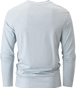 เสื้อยืดแขนยาวผ้าฝ้ายแท้ 100% คุณภาพสูง แบบเรียบ - Product Image 1