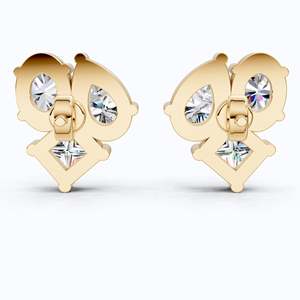 Pendientes de Diamantes Cultivados en Laboratorio con Tres Piedras en Racimo, 4.60 CTW, Chapados en Rodio, Modernos, Certificados por IGI, Oro de 14K, para Aniversario - Product Image 3