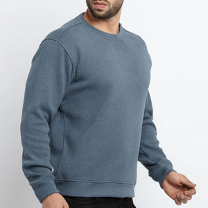 Sudadera de invierno para hombre 2026 al por mayor, personalizada, de algodón grueso, forro polar, cuello redondo, transpirable, ecológica, con bolsillo, informal - Product Image 4