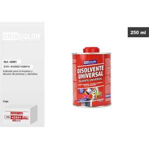 Disolvente Universal de 250 ml, Alcohol, Hidroxibenceno y Éter, Categoría de Producto - Product Image 1