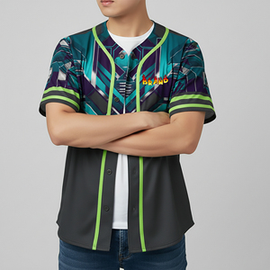 เสื้อเบสบอลแบบสั่งทำคุณภาพสูง พิมพ์ลายตามสั่ง พร้อมหมายเลขและชื่อ  แขนสั้น ทรงสปอร์ต ระบายอากาศได้ดี สำหรับผู้ชาย  สั่งขั้นต่ำจำนวนน้อย - Product Image 4