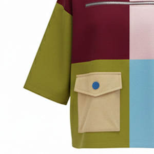 T-shirt ample pour homme, coupe boxy, épaules larges, manches longues, style minimaliste et décontracté. - Product Image 2