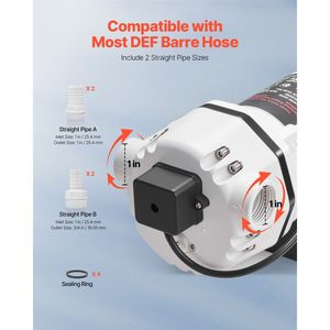 Pompa di Trasferimento DEF 9 GPM Autoadescante Elettrica a Diaframma per Irrigazione, per Fluido di Scarico Diesel, Urea Automobilistica, Olio - Product Image 5