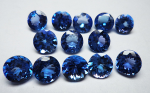 Lot de 13 pierres précieuses Tanzanite de qualité 3A, 7 mm, 20 carats, facettées rondes, qualité supérieure, meilleur prix de gros GEMFORTE INC - Product Image 4