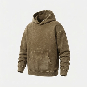 High Demand Streetwear Men's Custom Heavy 100% Cotton Acid Wash Paint Sun Faded Distressed <b>Vintage</b> Hooded <b>Sweatshirt</b> - Product Image 3