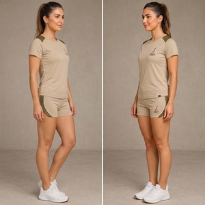 Ensemble court pour femme en tissu doux, haut confortable, short à taille élastique, coupe décontractée, vêtements décontractés pour la maison et le quotidien - Product Image 4