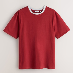 Camiseta Unisex de Algodón Fino, Corte Ajustado, Manga Corta, Tejido Jersey, Color Verde Liso - Product Image 4
