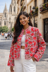 Veste d'hiver pour femme avec motif Suzani brodé à la main, tissu blanc, cadeau pour demoiselle d'honneur ou vêtements pour femme, vente en gros OEM ODM - Product Image 1
