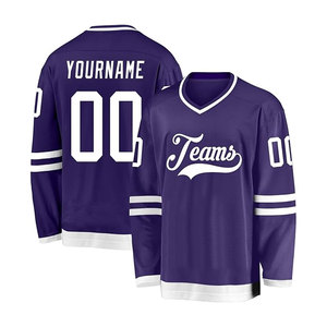 เสื้อฮอกกี้น้ำแข็งแบบสั่งทำพิเศษสำหรับผู้ชาย ไซส์พลัส พร้อมชื่อและหมายเลข ดีไซน์เฉพาะตัว ผลิตจากโพลีเอสเตอร์ 100% บริการ OEM สำหรับทีมที่ต้องการปรับแต่ง - Product Image 3