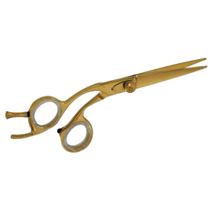 Ciseaux de coiffure professionnels en acier inoxydable, lame tranchante, pour droitiers, manche long, finition dorée, outil de coupe de cheveux - Product Image 3