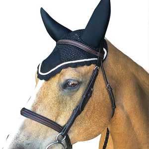 Nouvelles protections d'oreilles pour chevaux en maille tressée personnalisées, respirantes, multicolores et tendance - Product Image 4